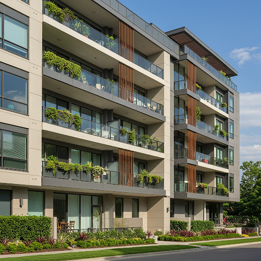 Exterior de condomínio moderno